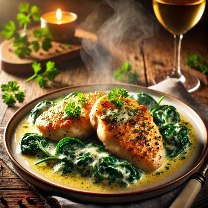 Creamy Garlic Butter Chicken with Spinach